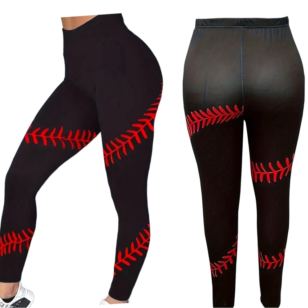 Stretchy Plus Size Graphic Print Skinny Leggings